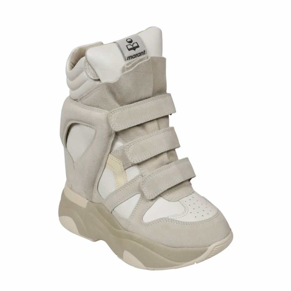 Isabel Marant Monumental Bask Balskee White hightop sneaker /boot